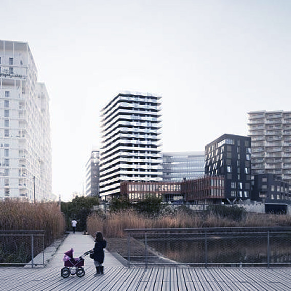 IMMOBILIERE 3F Construction de 75 logts + commerces + résidence sociale + école + crèche ZAC CLICHY BATIGNOLLES PARIS